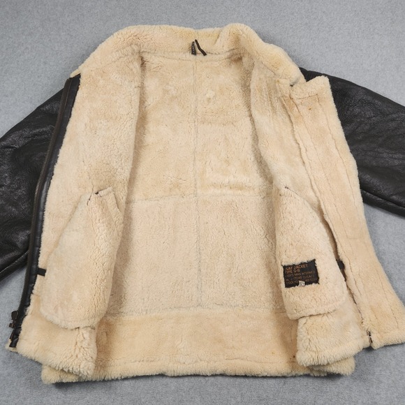 Vintage USAF Pilot Jacket Type G8 XL Genuine Sheepskin Lining Made In Turkey - Picture 2 of 16